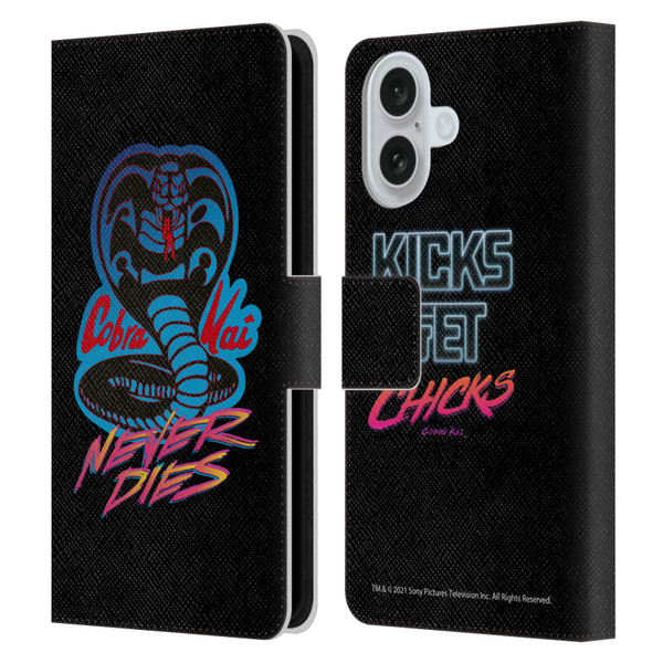 Cobra Kai Key Art Never Dies Logo Leather Book Wallet Case Cover For Apple iPhone 16