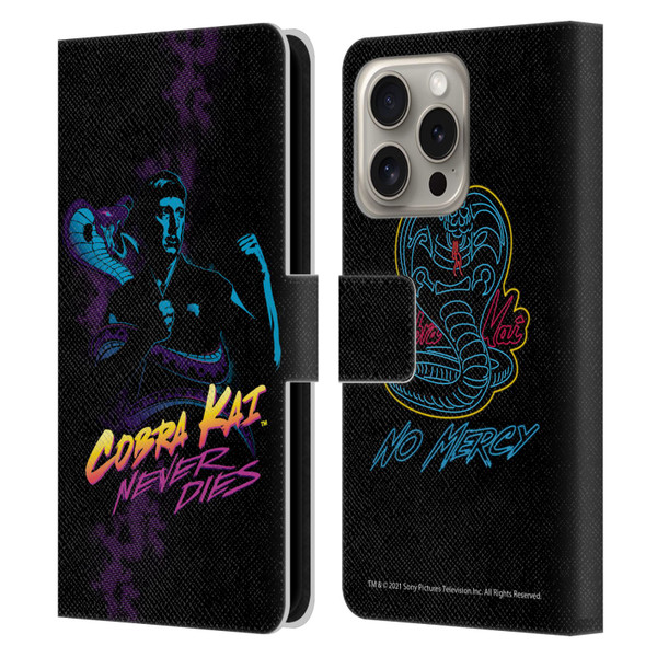 Cobra Kai Key Art Johnny Lawrence Never Dies Leather Book Wallet Case Cover For Apple iPhone 16 Pro