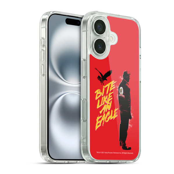 Cobra Kai Key Art Johnny Lawrence Eagle Bite Soft Gel Case for Apple iPhone 16 & MagSafe