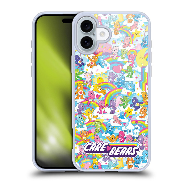 Care Bears 40th Anniversary Rainbow Soft Gel Case for Apple iPhone 16 Plus & MagSafe