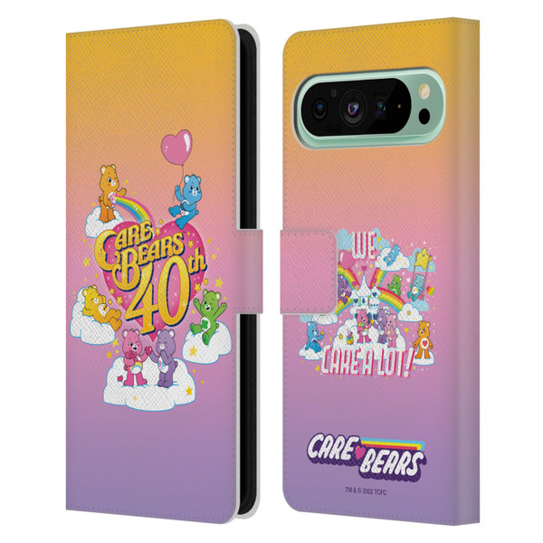 Care Bears 40th Anniversary Celebrate Leather Book Wallet Case Cover For Google Pixel 9 Pro XL
