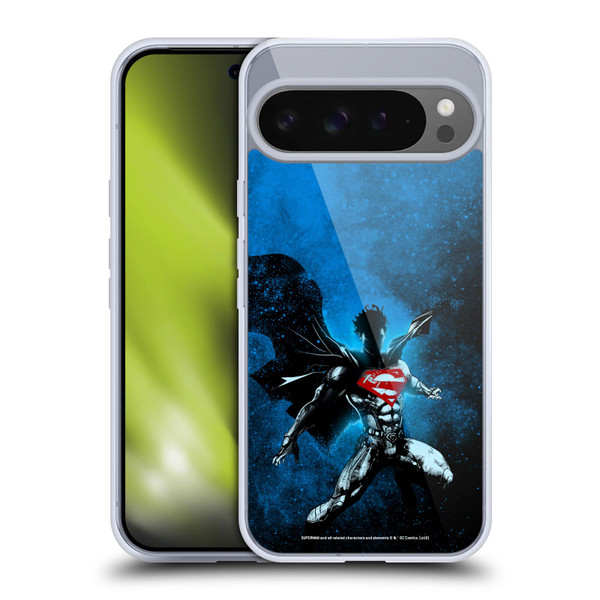 Superman DC Comics 80th Anniversary Splatter Soft Gel Case for Google Pixel 9 Pro XL