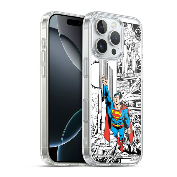 Superman DC Comics Comicbook Art Flight Soft Gel Case for Apple iPhone 16 Pro & MagSafe