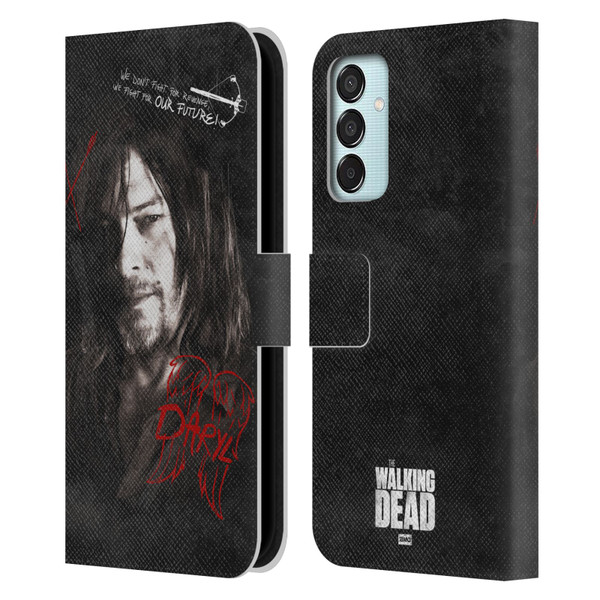 AMC The Walking Dead Daryl Dixon Iconic Grafitti Leather Book Wallet Case Cover For Samsung Galaxy M15/F15 5G