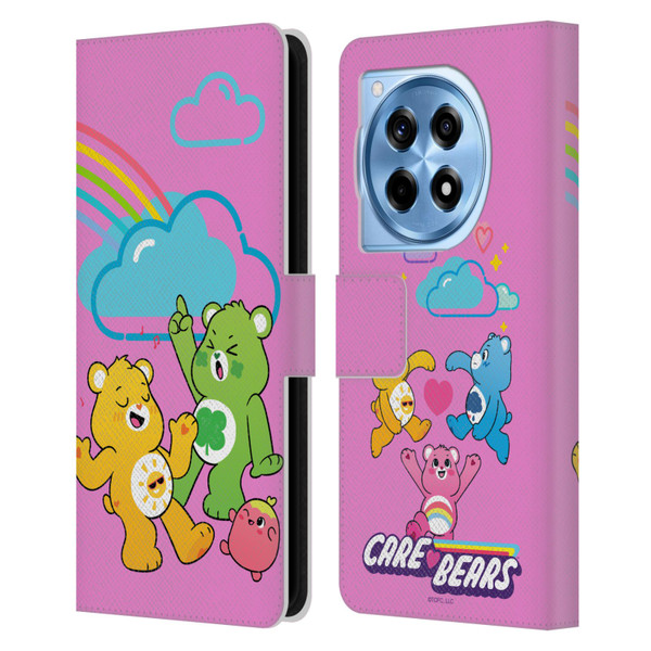 Care Bears Characters Funshine, Cheer And Grumpy Group Leather Book Wallet Case Cover For OnePlus 12R