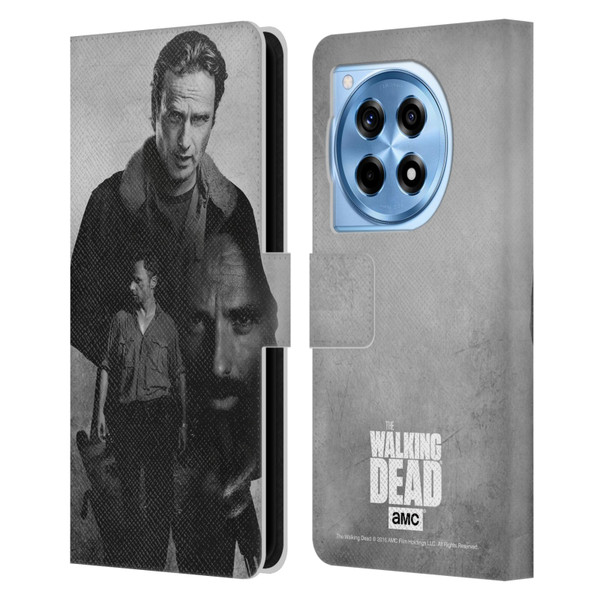 AMC The Walking Dead Double Exposure Rick Leather Book Wallet Case Cover For OnePlus 12R