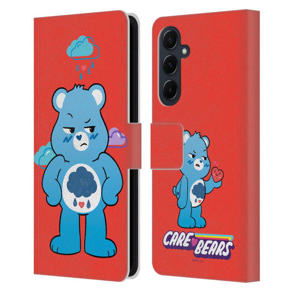 Care Bears Characters Grumpy Leather Book Wallet Case Cover For Samsung Galaxy A55 5G