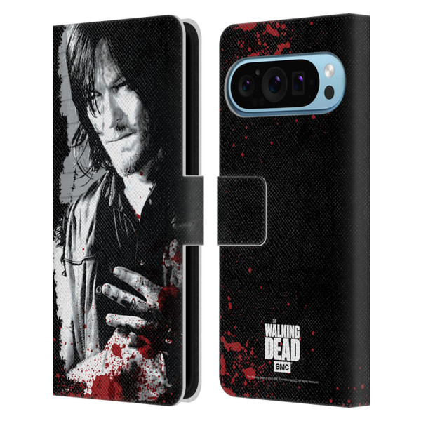 AMC The Walking Dead Gore Wounded Hand Leather Book Wallet Case Cover For Google Pixel 9 / Pixel 9 Pro