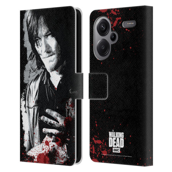 AMC The Walking Dead Gore Wounded Hand Leather Book Wallet Case Cover For Xiaomi Redmi Note 13 Pro Plus 5G