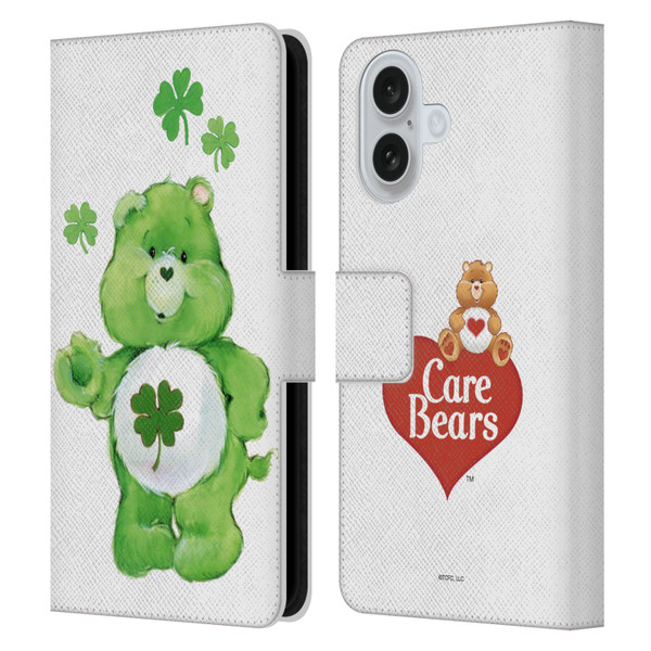Care Bears Classic Good Luck Leather Book Wallet Case Cover For Apple iPhone 16