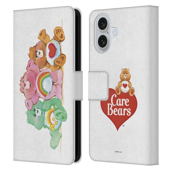 Care Bears Classic Group Leather Book Wallet Case Cover For Apple iPhone 16
