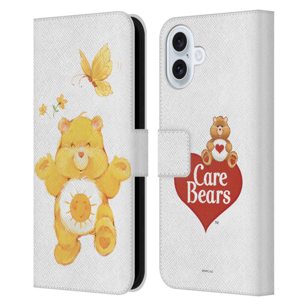 Care Bears Classic Funshine Leather Book Wallet Case Cover For Apple iPhone 16 Plus
