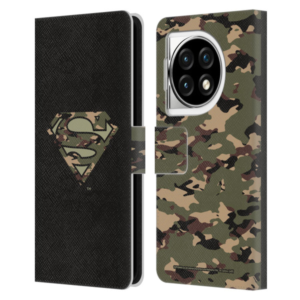 Superman DC Comics Logos Camouflage Leather Book Wallet Case Cover For OPPO OnePlus Ace 3 5G