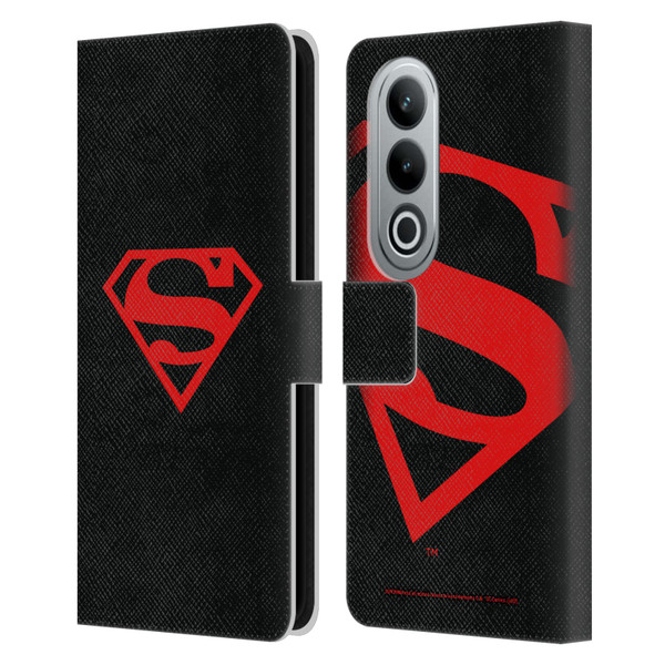 Superman DC Comics Logos Black And Red Leather Book Wallet Case Cover For OPPO OnePlus Ace 3V 5G