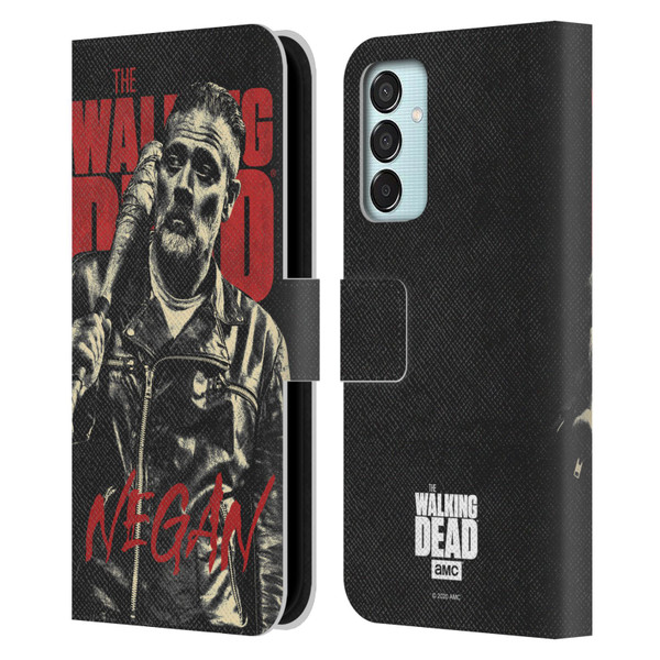 AMC The Walking Dead Season 10 Character Portraits Negan Leather Book Wallet Case Cover For Samsung Galaxy M15/F15 5G