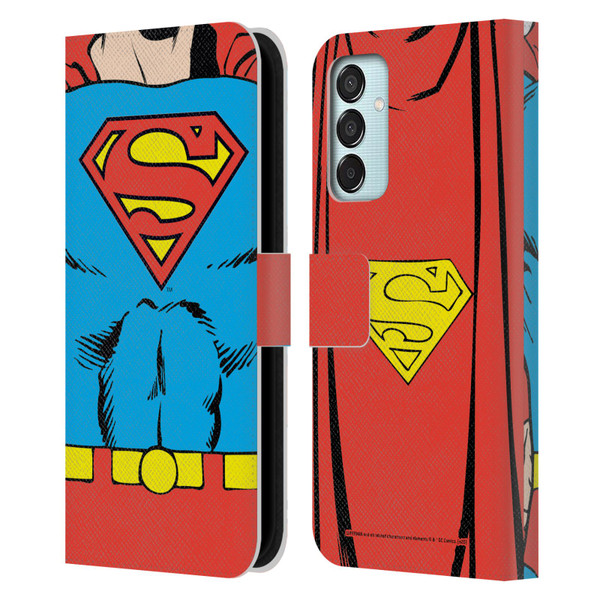 Superman DC Comics Logos Classic Costume Leather Book Wallet Case Cover For Samsung Galaxy M15/F15 5G