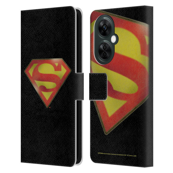 Superman DC Comics Vintage Fashion Logo Leather Book Wallet Case Cover For OnePlus Nord CE 3 Lite 5G