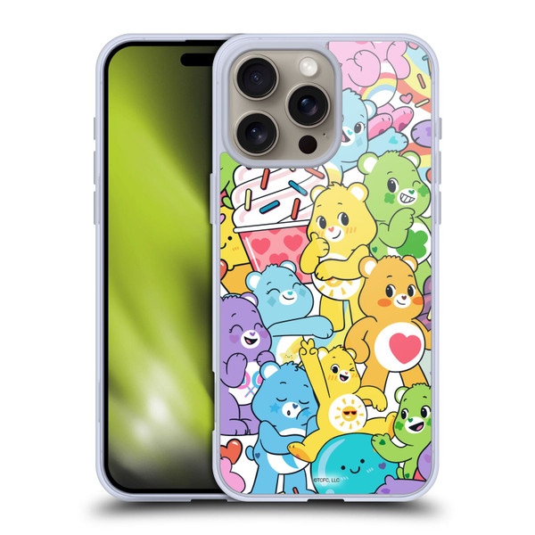 Care Bears Sweet And Savory Character Pattern Soft Gel Case for Apple iPhone 16 Pro Max