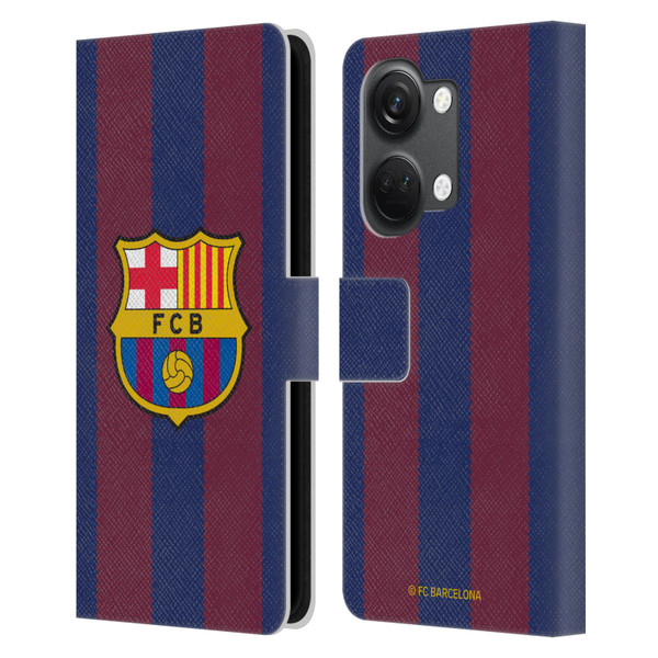 FC Barcelona 2023/24 Crest Kit Home Leather Book Wallet Case Cover For OnePlus Nord 3 5G