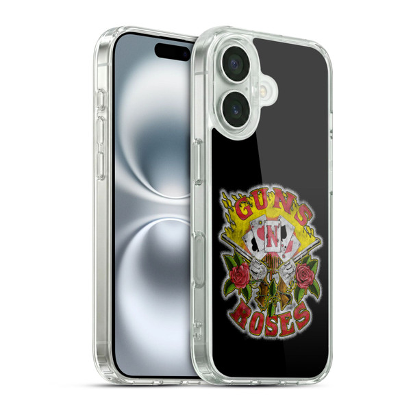 Guns N' Roses Band Art Cards Soft Gel Case for Apple iPhone 16 & MagSafe