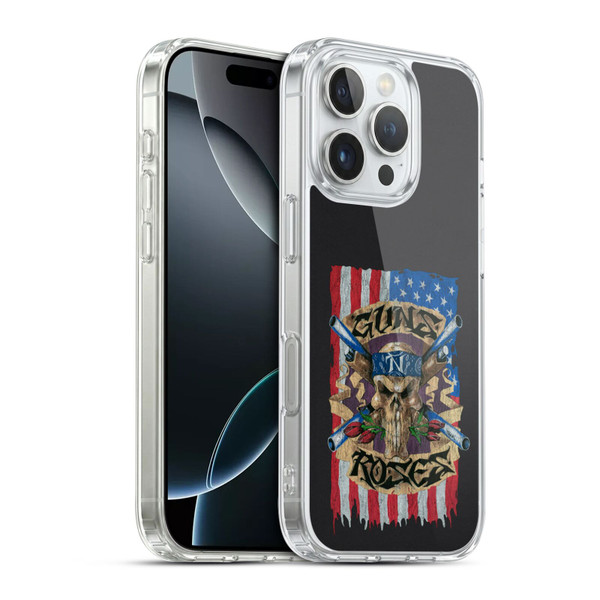 Guns N' Roses Band Art Flag Soft Gel Case for Apple iPhone 16 Pro & MagSafe