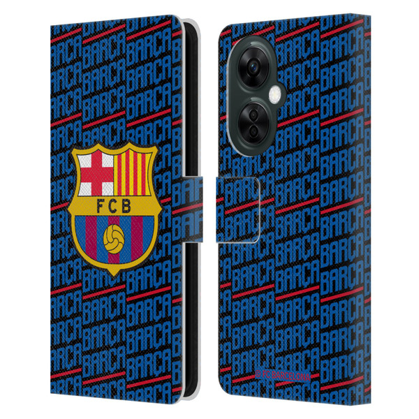 FC Barcelona Crest Patterns Barca Leather Book Wallet Case Cover For OnePlus Nord CE 3 Lite 5G