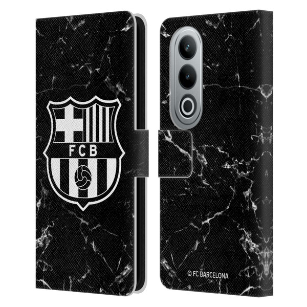 FC Barcelona Crest Patterns Black Marble Leather Book Wallet Case Cover For OPPO OnePlus Ace 3V 5G
