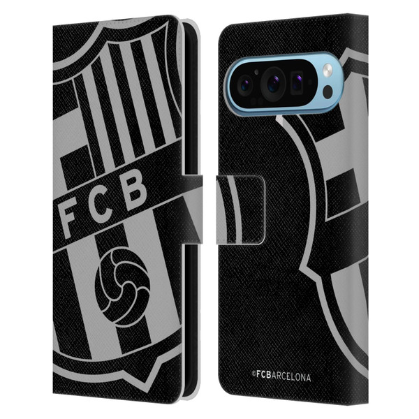 FC Barcelona Crest Oversized Leather Book Wallet Case Cover For Google Pixel 9 / Pixel 9 Pro