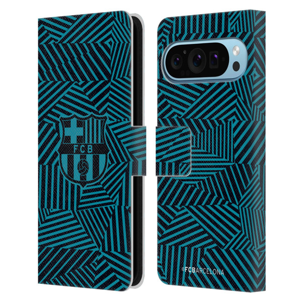 FC Barcelona Crest Black Leather Book Wallet Case Cover For Google Pixel 9 / Pixel 9 Pro