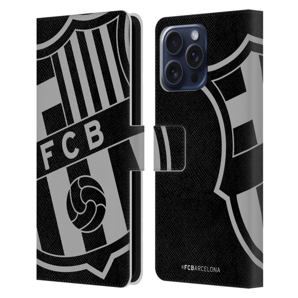 FC Barcelona Crest Oversized Leather Book Wallet Case Cover For Apple iPhone 16 Pro Max