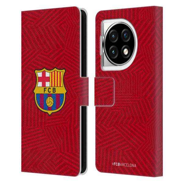 FC Barcelona Crest Red Leather Book Wallet Case Cover For OPPO OnePlus Ace 3 5G