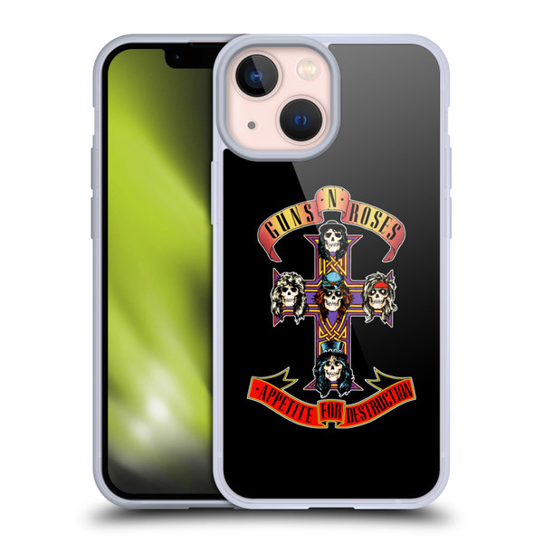 Guns N' Roses Key Art Appetite For Destruction Soft Gel Case for Apple iPhone 13 Mini