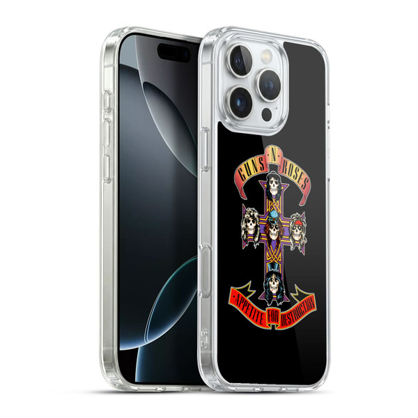 Guns N' Roses Key Art Appetite For Destruction Soft Gel Case for Apple iPhone 16 Pro Max & MagSafe