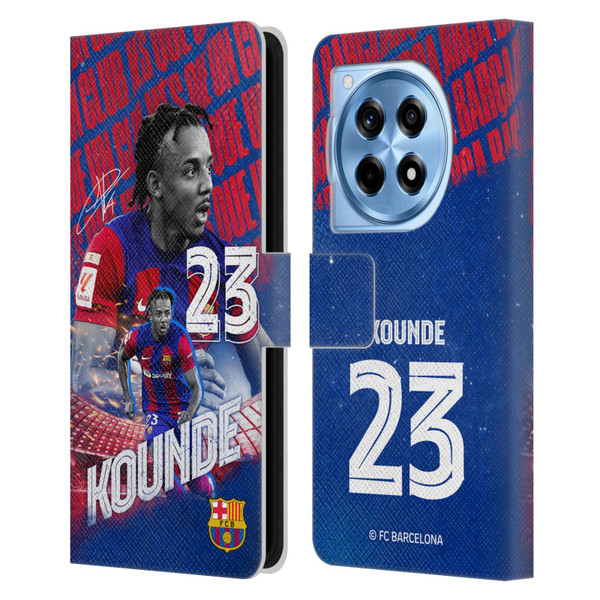 FC Barcelona 2023/24 First Team Jules Koundé Leather Book Wallet Case Cover For OnePlus 12R