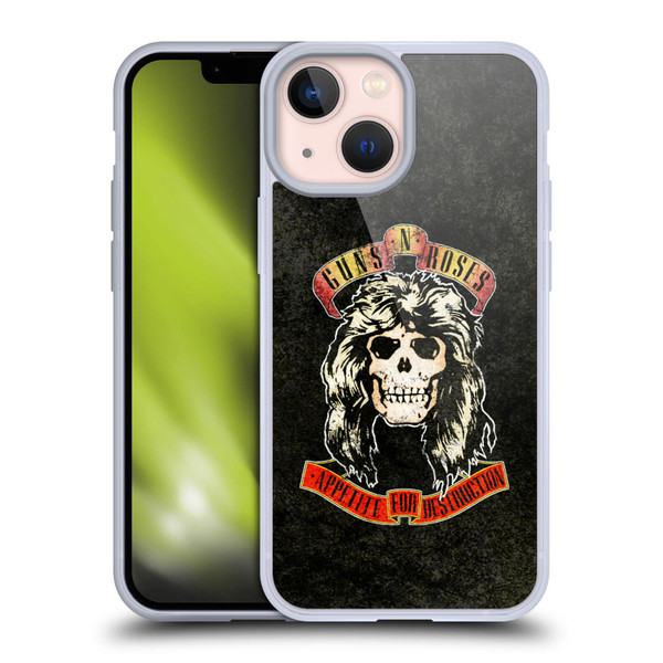 Guns N' Roses Vintage Adler Soft Gel Case for Apple iPhone 13 Mini