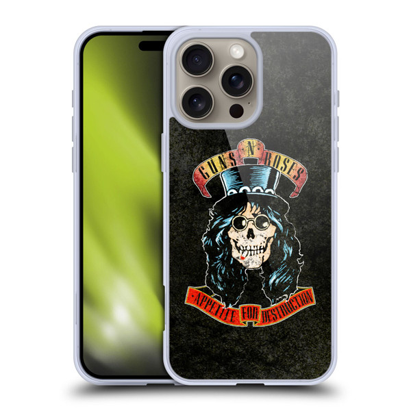 Guns N' Roses Vintage Slash Soft Gel Case for Apple iPhone 16 Pro Max