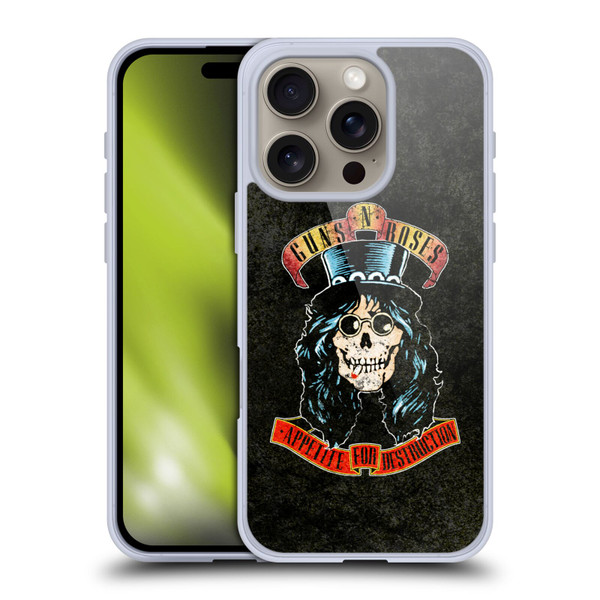 Guns N' Roses Vintage Slash Soft Gel Case for Apple iPhone 16 Pro