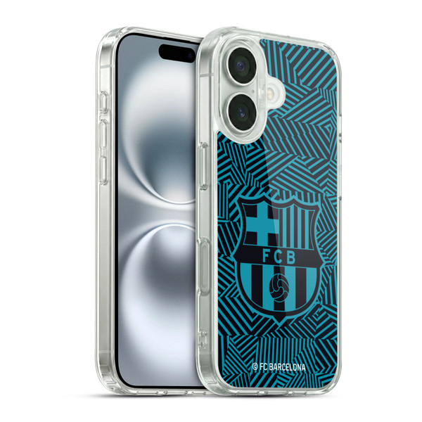 FC Barcelona Crest Black Soft Gel Case for Apple iPhone 16 & MagSafe