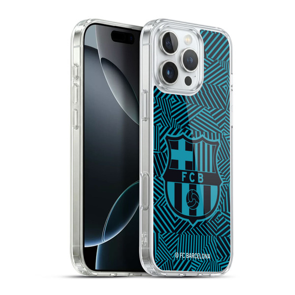 FC Barcelona Crest Black Soft Gel Case for Apple iPhone 16 Pro Max & MagSafe