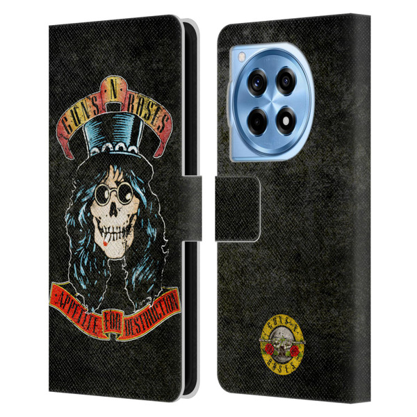 Guns N' Roses Vintage Slash Leather Book Wallet Case Cover For OnePlus 12R