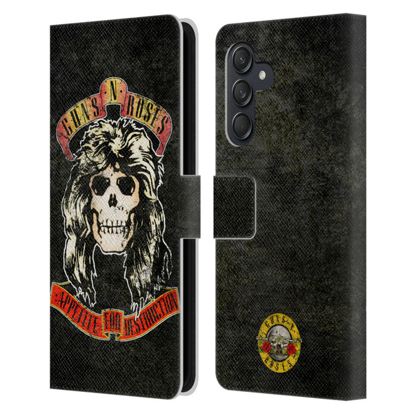 Guns N' Roses Vintage Adler Leather Book Wallet Case Cover For Samsung Galaxy M55 5G