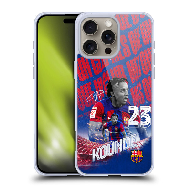 FC Barcelona 2023/24 First Team Jules Koundé Soft Gel Case for Apple iPhone 16 Pro Max & MagSafe