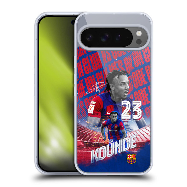FC Barcelona 2023/24 First Team Jules Koundé Soft Gel Case for Google Pixel 9 Pro XL