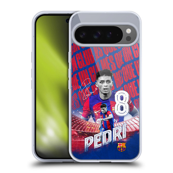 FC Barcelona 2023/24 First Team Pedri Soft Gel Case for Google Pixel 9 Pro XL