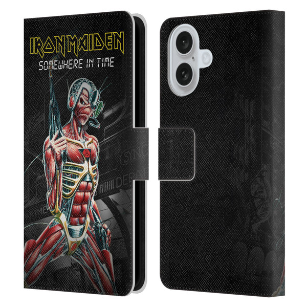 Iron Maiden Album Covers Somewhere Leather Book Wallet Case Cover For Apple iPhone 16