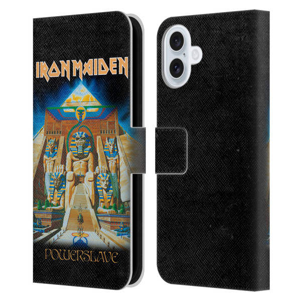 Iron Maiden Album Covers Powerslave Leather Book Wallet Case Cover For Apple iPhone 16 Plus