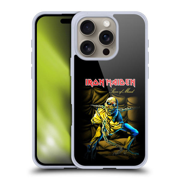 Iron Maiden Album Covers Piece Of Mind Soft Gel Case for Apple iPhone 16 Pro