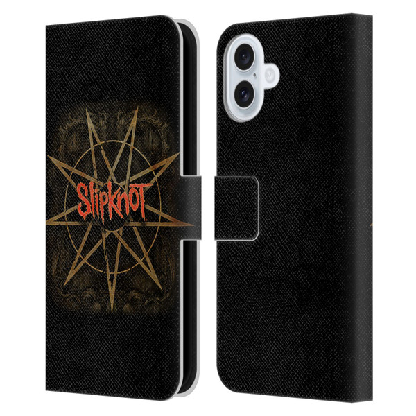 Slipknot Key Art Crest Leather Book Wallet Case Cover For Apple iPhone 16 Plus