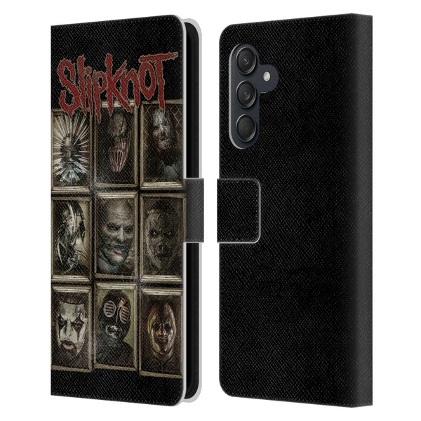 Slipknot Key Art Covered Faces Leather Book Wallet Case Cover For Samsung Galaxy M55 5G