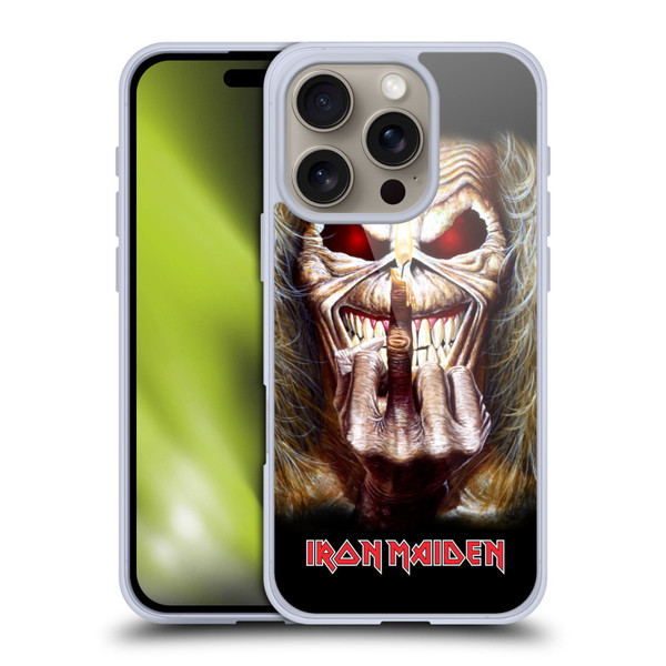 Iron Maiden Art Candle Finger Soft Gel Case for Apple iPhone 16 Pro